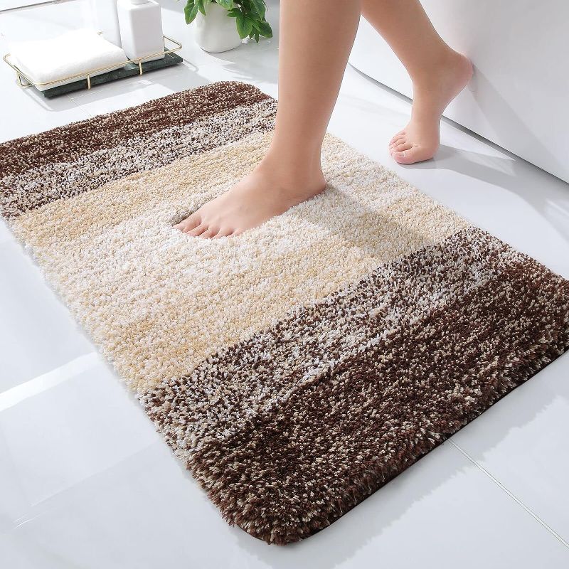 Photo 1 of 
OLANLY Luxury Bathroom Rug Mat 24x16, Extra Soft and Absorbent Microfiber Bath Rugs, Non-Slip Plush Shaggy Bath Carpet, Machine Wash Dry, Bath Mats for 