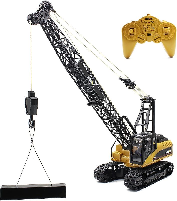 Photo 1 of 
Fistone 1/14 RC Truck Crawler Tower Crane Hoist Dragline Die-cast Model Lifiting Cable Remote Control Excavator Tractor Digging Engineering Toy Construction...