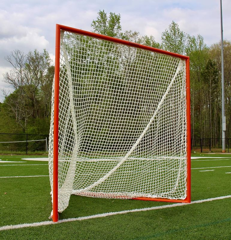 Photo 1 of 
 High School Lacrosse Practice Goal, 6x6x7, with 6mm White or Black Net. Lacing Rails, 59 lbs