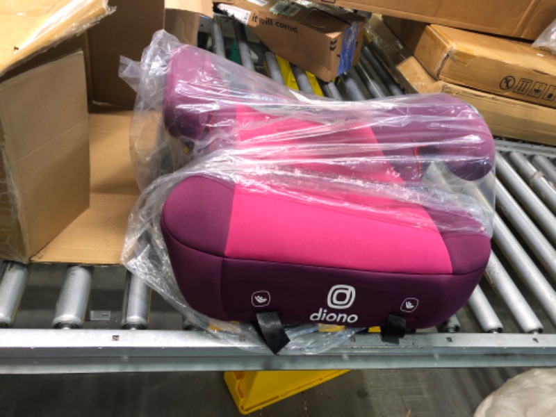 Photo 2 of Diono Solana 2 XL, Dual Latch Connectors, Lightweight Backless Belt-Positioning Booster Car Seat, 8 Years 1 Booster Seat, Pink 2019 LATCH Connect Single Pink