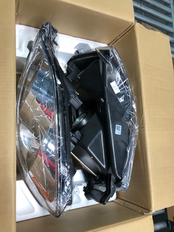 Photo 1 of ADCARLIGHTS 2006-2009 Dodge Ram Headlight Assembly for 2006-2008 Dodge Ram 1500/2006-2009 Dodge Ram 2500 3500 Clear Lens Chrome Housing with Amber Reflector Headlamp Replacement Left and Right OE Replacement A-Chrome Housing / Amber Reflector / Clear Lens