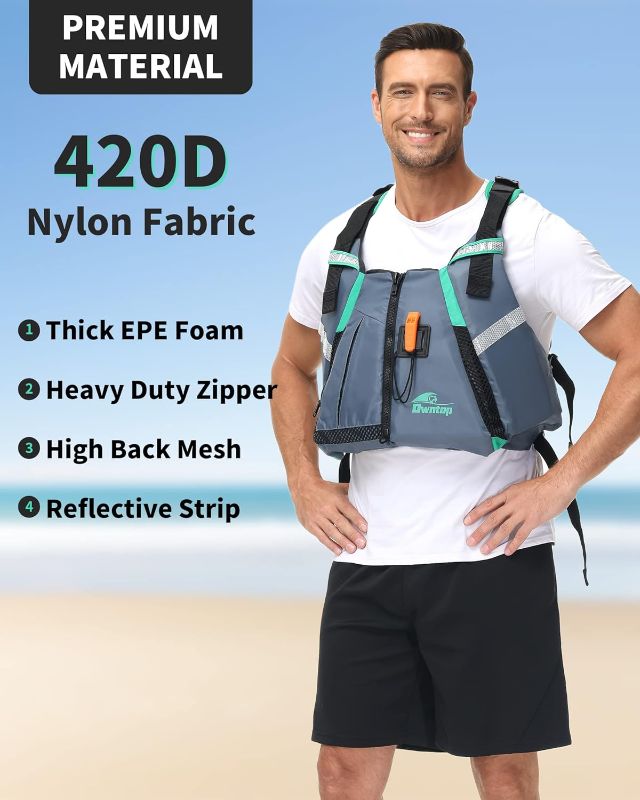 Photo 1 of Owntop Adult Swim Vest - Adjustable Safety Strap & Premium Buoyancy for Paddle Sports, Kayaking, Canoeing, Boating
Visit the Owntop Store