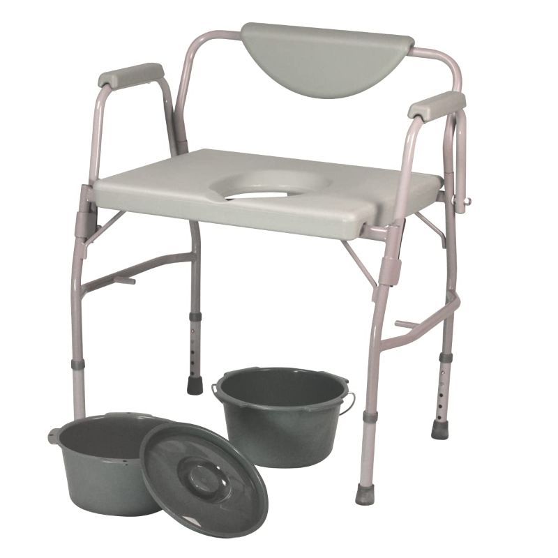 Photo 1 of  Bariatric Drop Arm Commode, 1000 Pound Weight Capacity, Adjustable Height Bedside or Over-the-Toilet Commode, Designed for Patients 