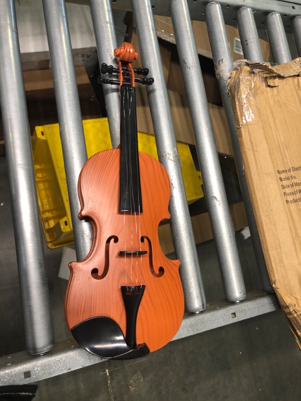 Photo 1 of Hey! Play! Kid’s Toy Violin with 4 Adjustable Strings and Bow - Musical Sounds- Realistic-Looking Instrument for Learning Classical Music Violin Set