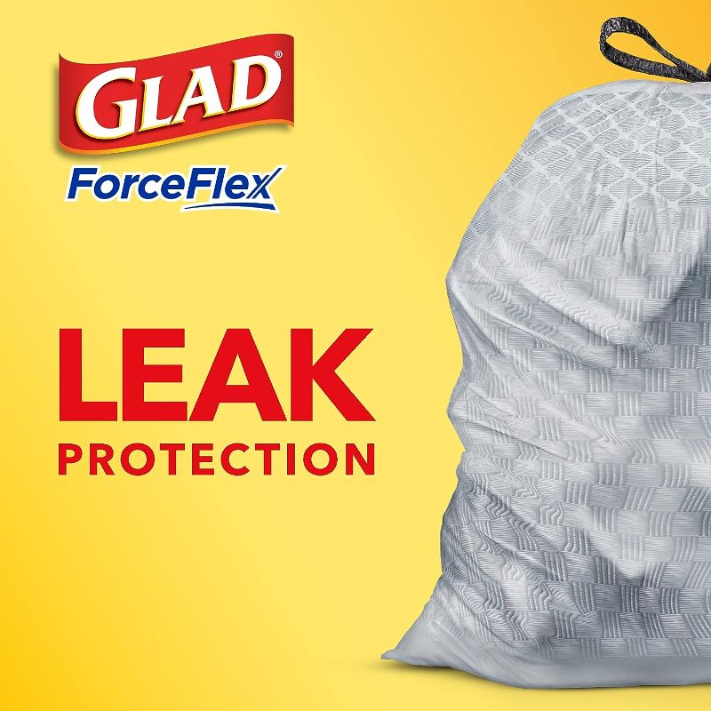 Photo 1 of 
Glad ForceFlex Protection Series Tall Kitchen Drawstring Trash Bags, 13 Gal, 110 Ct, Pack May Vary