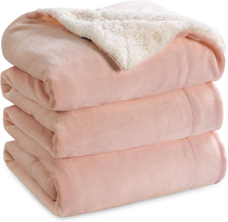 Photo 1 of 
Bedsure Sherpa Fleece King Size Blanket for Bed - Thick and Warm for Winter, Soft and Fuzzy Large Blanket King Size, Dusty Pink, 108x90 Inches
Size:King (108" x 90")