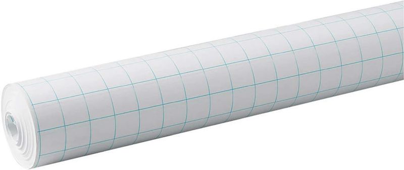 Photo 1 of Pacon 0077810 Paper Grid Roll with 1" Grid Rule, 34-1/2" x 200' Size, Gray