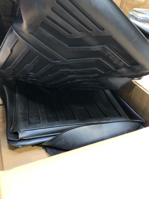 Photo 4 of (6 Pack) Tesla Model Y Floor Mats 2023 2022 2021 2020 3D Full Cover Front Rear Trunk Mats Custom Fits Floor Liners for Tesla Model Y Accessories All-Weather Protect Rear Cargo Liner Mats Model Y ?6 Pack?Floor+Cargo+Trunk Mats