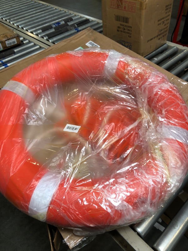 Photo 3 of 20 inch Diameter Pool Safety Rings with Floating Lifesaving Rope Outdoor Life Preserver Buoy Throw Ring for Lifesaving Orange