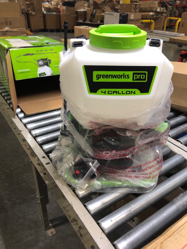 Photo 3 of *Missing Battery* Greenworks 80V Backpack Sprayer 4 Gallon,Battery Powered 70PSI Backpack Sprayer. for Weeding, Spraying, Pest Control. Tool Only