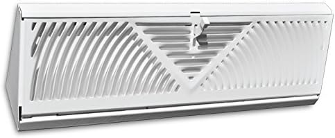 Photo 1 of 18" Corner Baseboard Grille - White - HVAC Corner Vent Cover
