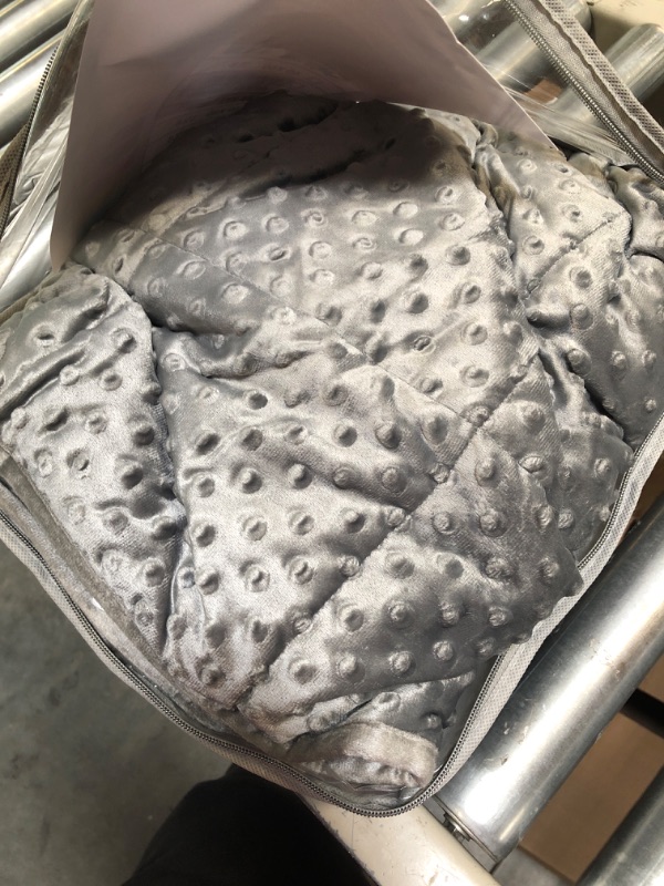 Photo 1 of ALANSMA Reversible Weighted Blanket for All Season, Luxury Velvet, Warm and Cool, Adult Kids 5Lb Weighted Blanket, Enjoy Sleeping Anywhere(Grey,36"x48" 5lbs)
