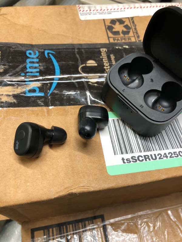 Photo 5 of JVC Truly Wireless Earbuds Headphones, Bluetooth 5.0, Water Resistance(Ipx5), Long Battery Life (4+10 Hours), Secure and Comfort Fit with Memory Foam Earpieces - HAA10TB (Black)