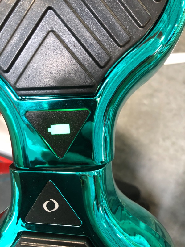 Photo 4 of HOVERSTAR All-New HS2.0 Hoverboard All-Terrain Two-Wheel Self Balancing Flash Wheel Electric Scooter with Wireless Bluetooth Speaker Chrome Turquoise Green
