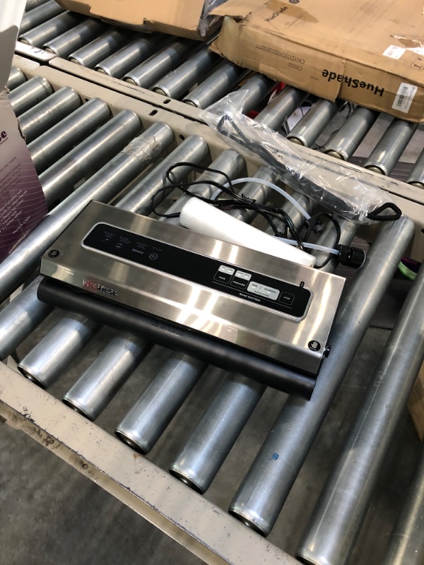 Photo 1 of Mesliese Vacuum Sealer Machine Powerful 90Kpa Precision 6-in-1 Compact Vacuum Food Preservation System Built-in Cutter, Include 2 Bag Rolls & 5 Pre-cut Bags, Widened 12mm Sealing Strip, Dry&Moist Modes Smart Suction, ETL Listed (Silver)
