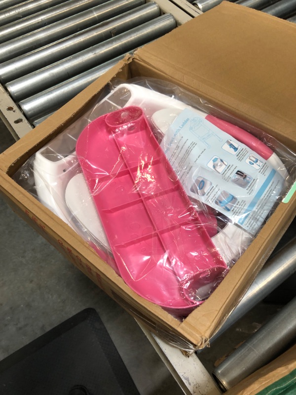 Photo 1 of Fedicelly Potty Training Seat Ladder Girls,Toddlers Potty Seat Toilet Seat,Kids Toilet Training Seat Stool (Rose Pink)