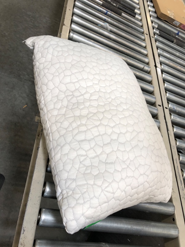 Photo 3 of  Cooling Pillows Queen Size - Shredded Memory Foam Pillows, Gel Infused Cool Pillow, Silky Ice Fabric and Soft Bamboo Rayon, Breathable Queen Pillows, 
***Stock photo shows a similar item, not exact***