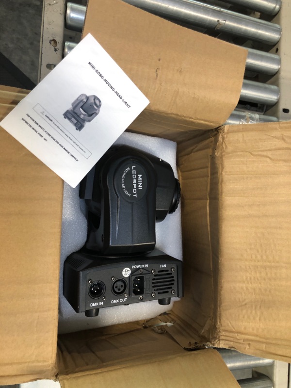 Photo 1 of SPOTLED Moving Head Light Spot Gobos Light 25W DMX with Show KTV Disco DJ Party for Stage Lighting 25.0 Watts, NO power plug