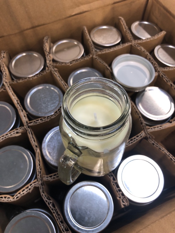 Photo 4 of MTLEE 48 Pcs Mini Mason Jar Candles Bulk 4 oz Small Lavender Scented Candle Gift Set Soy Wax Stress Relief Aromatherapy Candles for Birthday Wedding Bridal Baby Shower Holiday Party Favors