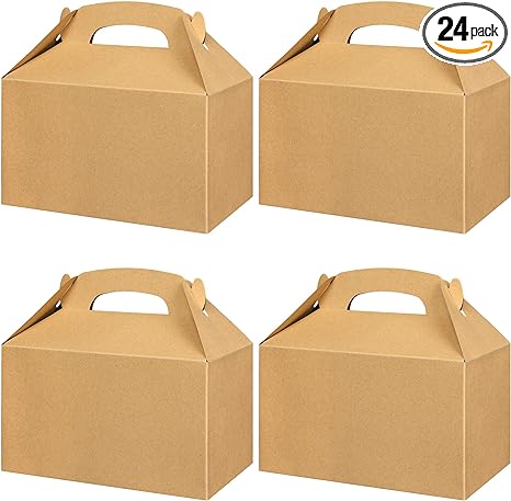 Photo 1 of 15 pcs. Brown Party Treat Boxes, Gift Box DIY Party Favor Bags, Cardboard, 12" x 10".
