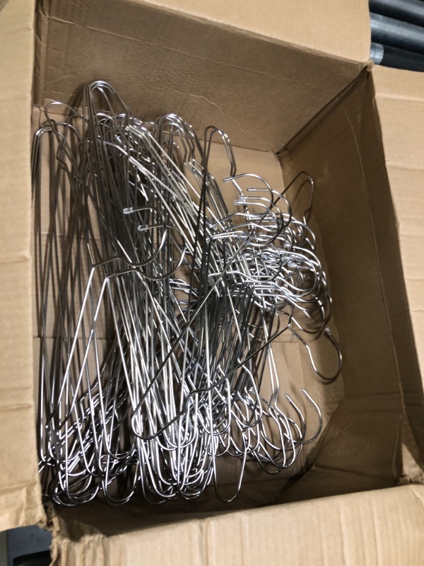 Photo 4 of Amazon Basics Stainless Steel Clothes Hangers, **about** 50-Pack, Silver
Product Dimensions: 15.75"W x 7.67"H