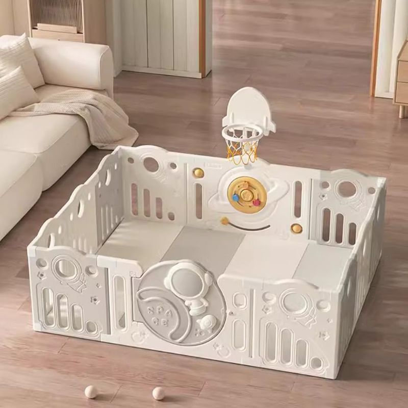 Photo 1 of Baby Playpen Comes with a Basketball Rack and Game Board with a Locked Door Non Slip Rubber Base and Adjustable Shape for Indoor and Outdoor Safety Baby Fences(12 Pieces, 62"X73")
***Stock photo shows a similar item, not exact***