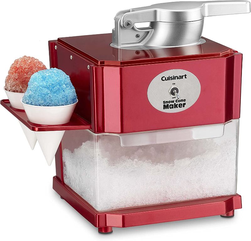 Photo 1 of Cuisinart Snow Cone Machine- Snow Cone Maker for Slushies, Frozen Lemonades or Frozen Drinks- Makes 5 Icy Cones- Includes 4 Reusable Plastic Cones & 12...
Style Name:Cuisinart

