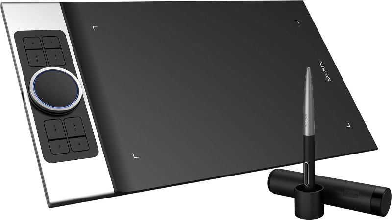 Photo 1 of XPPen Deco Pro Medium Graphics Drawing Tablet Ultrathin Digital Pen Tablet with Tilt Function Double Wheel and 8 Shortcut Keys 8192 Levels Pressure 11x6 Inch Working Area