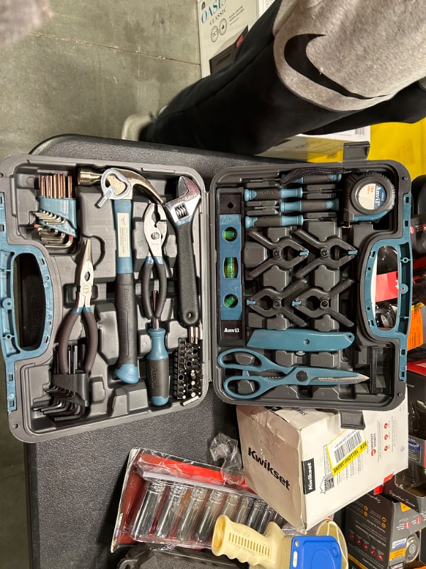 Photo 2 of Anvil A76HOS 76 Piece Homeowner’s Tool Set w/ Scissors, Pliers, Hammer, Screwdrivers, and More (Bi-Fold Plastic Carrying Case Included)