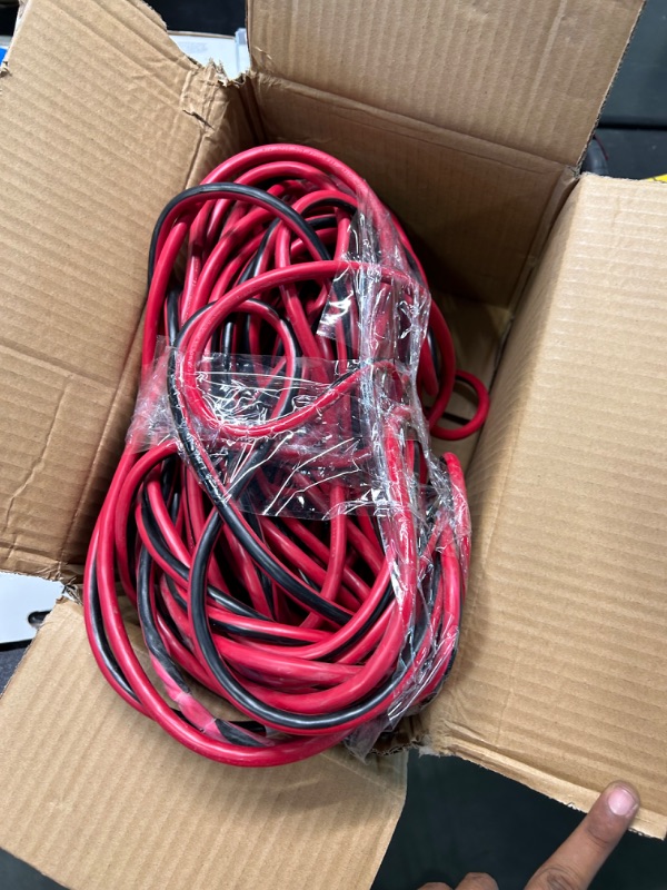 Photo 4 of 100 ft. 14/3 Indoor/Outdoor Extension Cord, Red and Black
