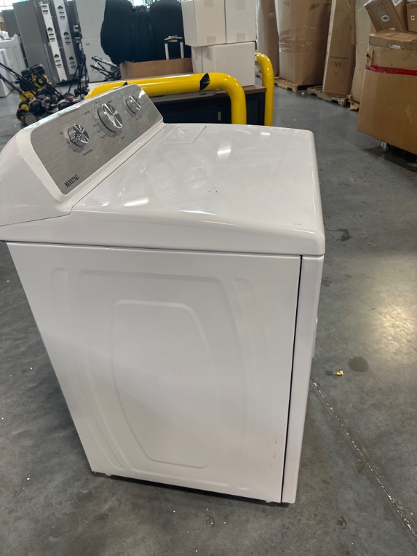 Photo 4 of ***PARTS ONLY/SCRAP*** Maytag 7-cu ft Electric Dryer (White) ***PARTS ONLY/SCRAP, DRUM DOES NOT ROLL***
