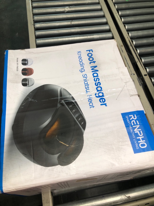 Photo 2 of RENPHO Foot Massager Machine with Remote, Upgraded Full Cover Heat, Shiatsu Deep Kneading, Multi-Level Settings, Delivers Relief for Tired Muscles and Plantar Fasciitis, Fits up to US Men Feet Size 12 Remote Control