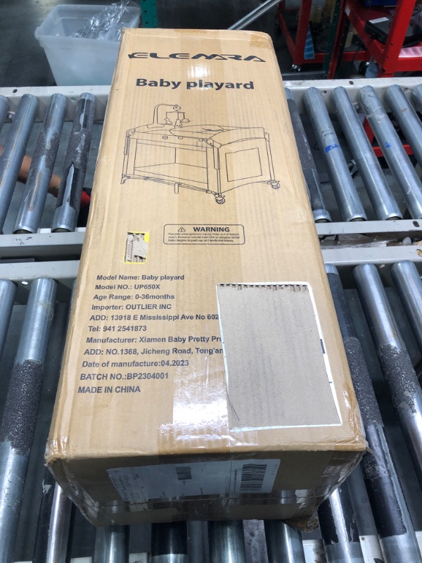Photo 1 of ELEMARA 4 in 1 Babies Bassinet Bedside Crib with Diaper Changer,Pack and Play with Mattress,Sheet and Blackout Cover for Baby,Playpen Travel Bed with Storage,XL Playard with 3 Adjustable Height Grey-bassinet