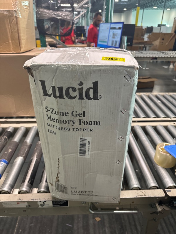 Photo 1 of Lucid 2 Inch Mattress Topper Twin – Memory Foam Mattress Topper Twin – 5 Zone Gel Infusion – CertiPur Certified Foam – Dorm Room Essentials Gel Twin 2 Inch Topper Only