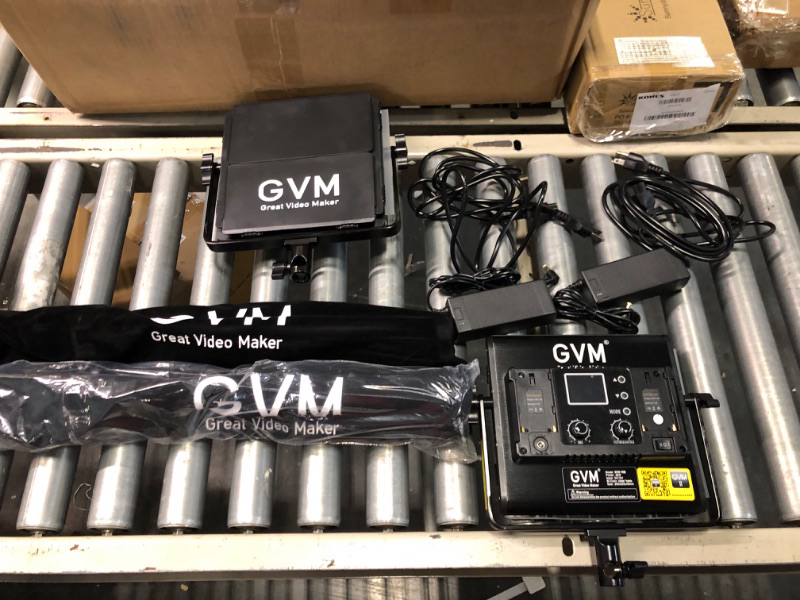Photo 1 of GVM RGB Led Video Light, 2PCS Video Lighting Kit with APP Control, 40W Photography Lighting Led Panel Light with 8 Kinds of The Scene Lights for Studio YouTube, 3200K-5600K, CRI 97+
