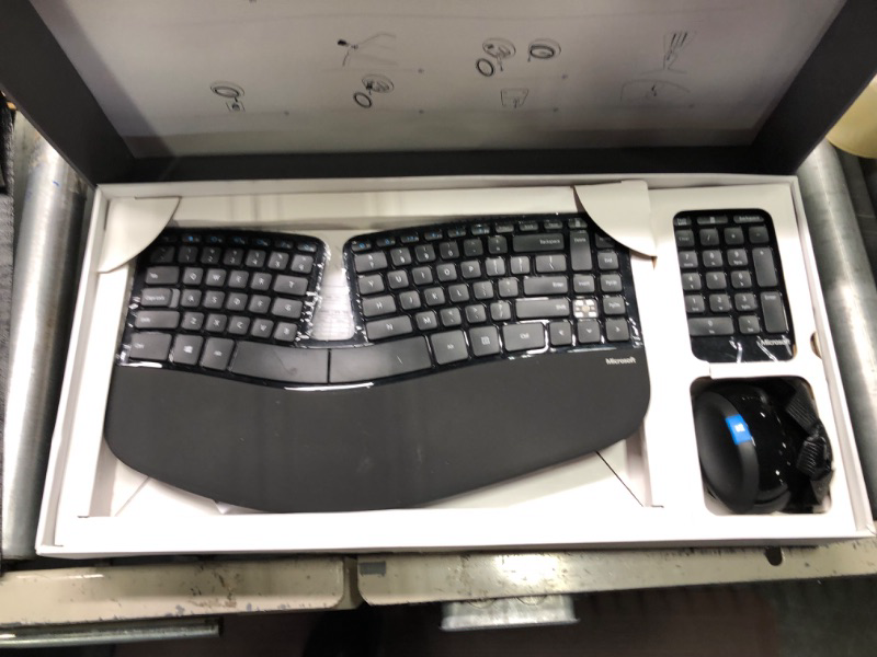 Photo 3 of Microsoft Sculpt Ergonomic Wireless Desktop Keyboard and Mouse - Black. Wireless , Comfortable, Ergonomic Keyboard and Mouse Combo with Split Design 
