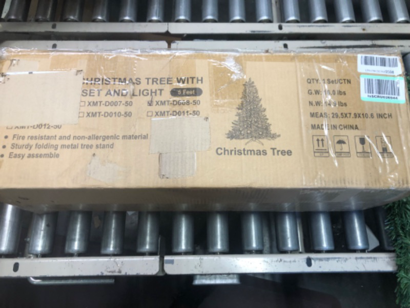 Photo 1 of artificial christmas tree with decorations 5 foot