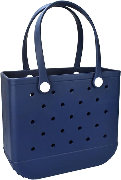 Photo 1 of Addoklm Medium Size Lightweight Rubber Beach Bag BABY Small Waterproof Washable Tote Blue