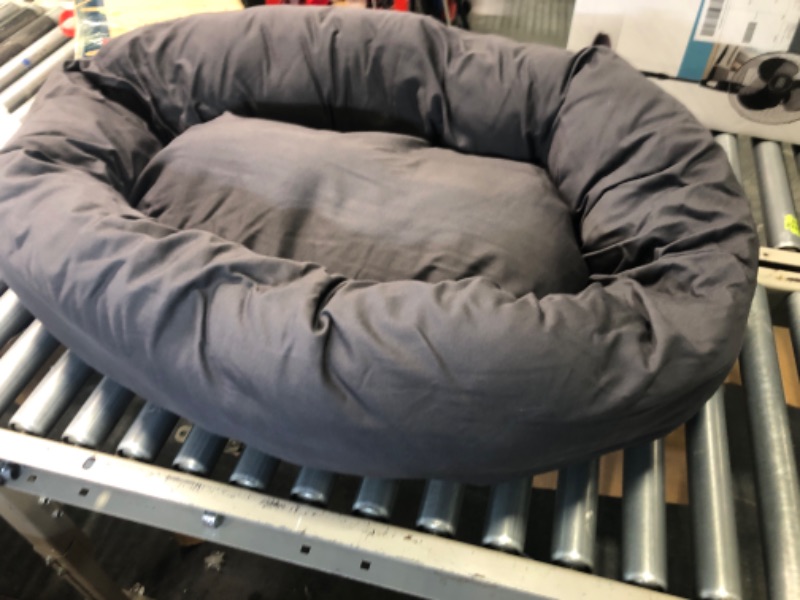 Photo 1 of 52" Stone Suede Bagel Dog Bed 