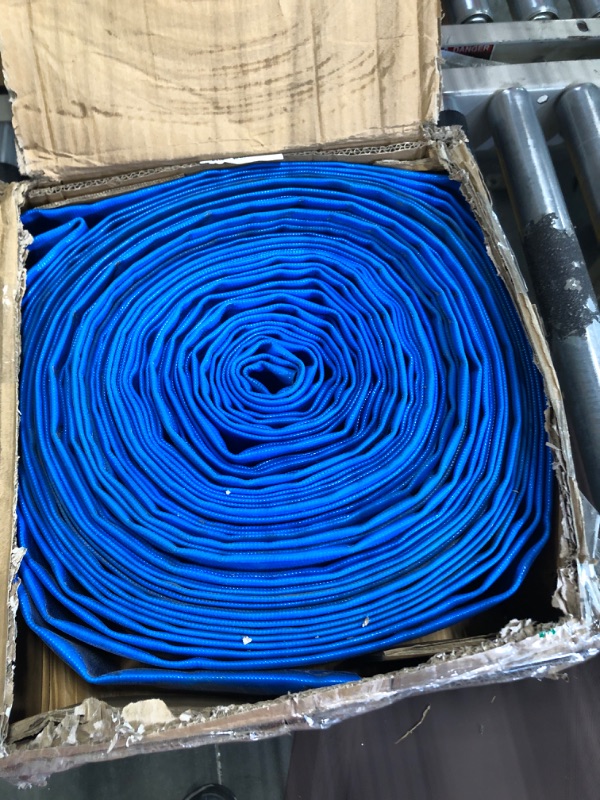 Photo 2 of 3" x 100 FT Pool Backwash Hose, Blue Heavy Duty Reinforced PVC Lay Flat Water Discharge Hose for Swimming Pool Filter Pump,with 1 Clamp… 3" ID x 100 FT Blue
***MISSING CLAMP***