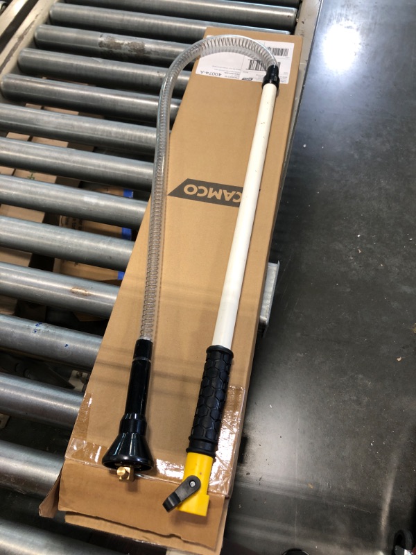 Photo 1 of Camco RV Flexible Swivel Stik with Shutoff Valve - Creates Powerful Cleaning Action that Dislodges and Flushes Stubborn Waste Deposits and Combats Odors (40074), 55-1/2 Inch Flexible Swivel Stik Tank Rinser Standard Packaging
