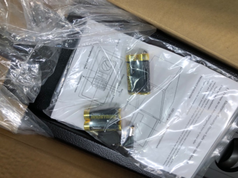 Photo 1 of SamYerSafe Safe Box with Sensor Light, Security Safe Box with Lock?Steel Construction Hidden Safe Box for Money?Wall or Cabinet Anchoring Design for Home?Office , 0.8 Cubic Feet? Black 0.8 cu.ft-Black