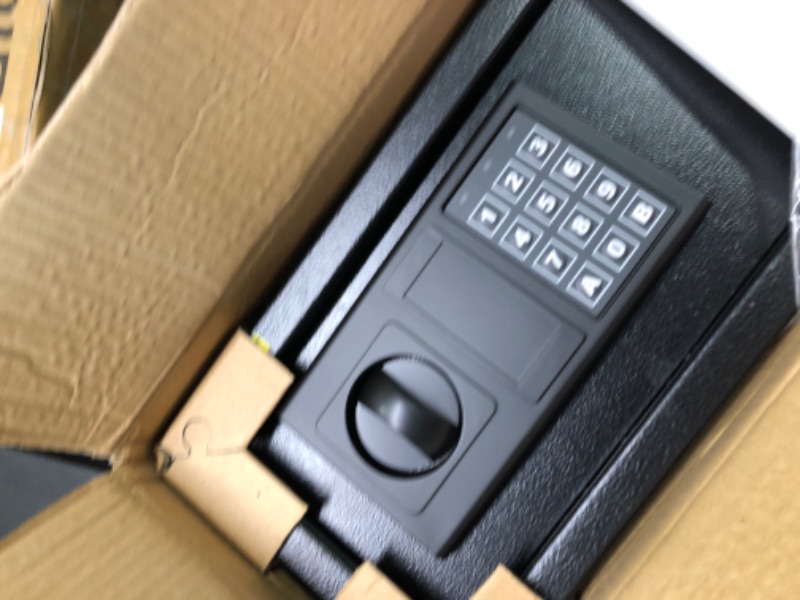 Photo 1 of SamYerSafe Safe Box with Sensor Light, Security Safe Box with Lock?Steel Construction Hidden Safe Box for Money?Wall or Cabinet Anchoring Design for Home?Office , 0.8 Cubic Feet? Black 0.8 cu.ft-Black