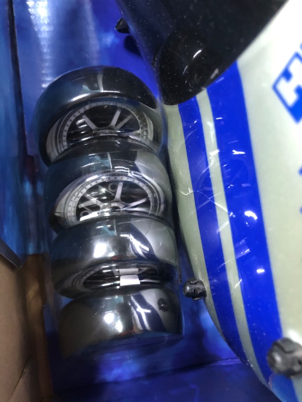Photo 1 of Jada Toys Fast & Furious Brian's Nissan Skyline GT-R (BN34) Drift Power Slide RC Radio Remote Control Toy Race Car with Extra Tires, 1:10 Scale, Silver/Blue (99701)