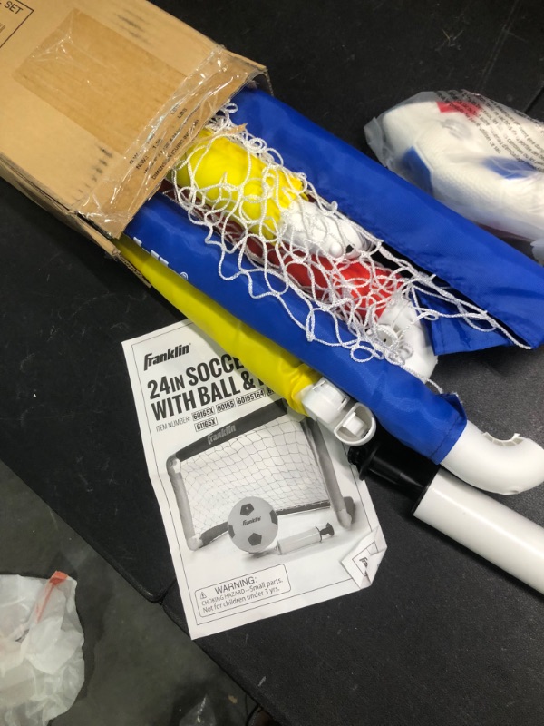 Photo 1 of Franklin Sports Kids Mini Soccer Goal Sets - Backyard + Indoor Mini Net and Ball Set with Pump - Portable Folding Youth Soccer Goal Sets for Kids + Toddlers - 24" x 16