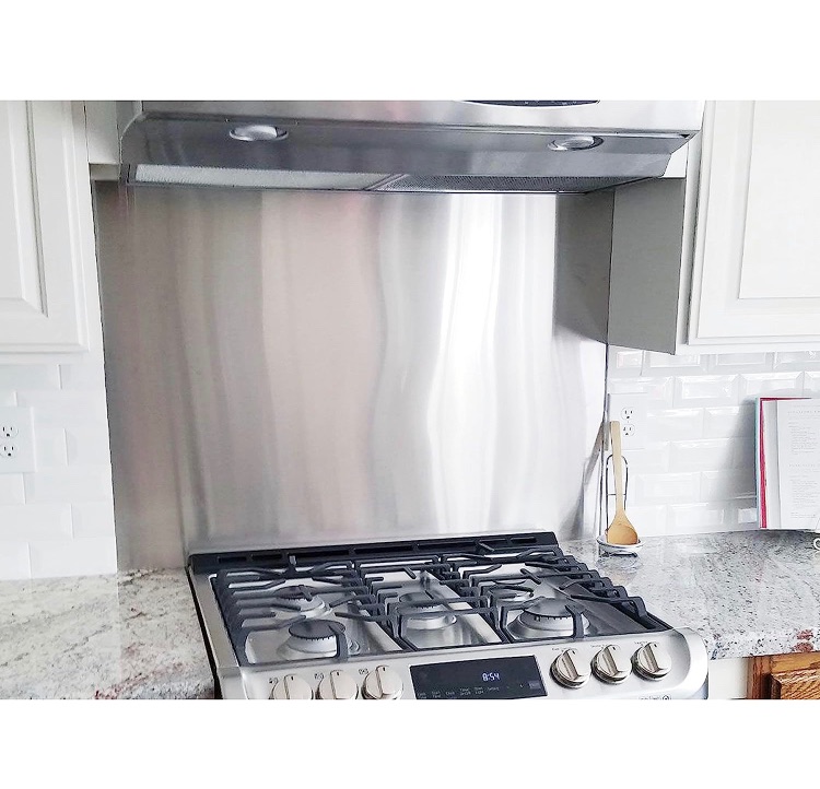 Photo 1 of 24" By 30" Stainless Steel Stove Backsplash Splatter Guard SP3604 Range Hood Backsplash Wall Shield Metal Panel, Ultra Flat Easy Clean And Install, 1 Year Sales Guarantee
Amazon's
Choice
