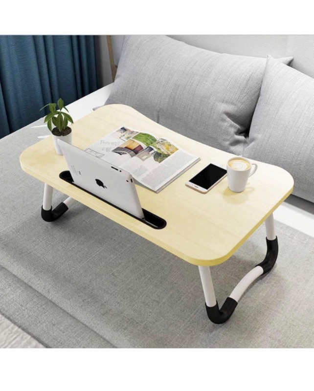 Photo 1 of Widousy Laptop Bed Table, Breakfast Tray with Foldable Legs, Portable Lap Standing Desk, Notebook Stand Reading Holder for Couch Sofa Floor Kids - Standard Size?White?