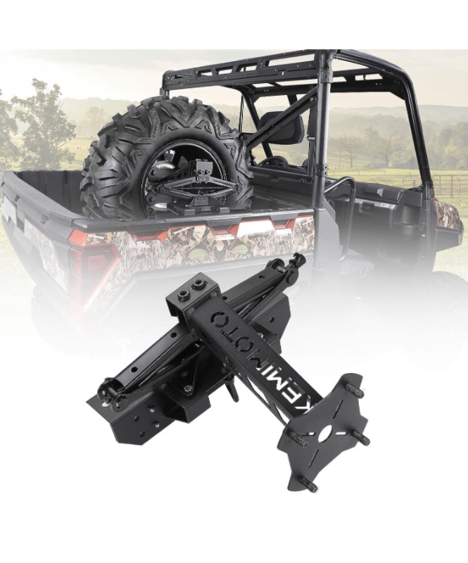 Photo 1 of 3.6 3.6 out of 5 stars 6 Reviews
KEMIMOTO Spare Tire Mount UTV Spare Tire Carrier Compatible with Polaris Ranger 500 1000 XP General 1000 26-33 Inch Spare Tire Carrier Rack