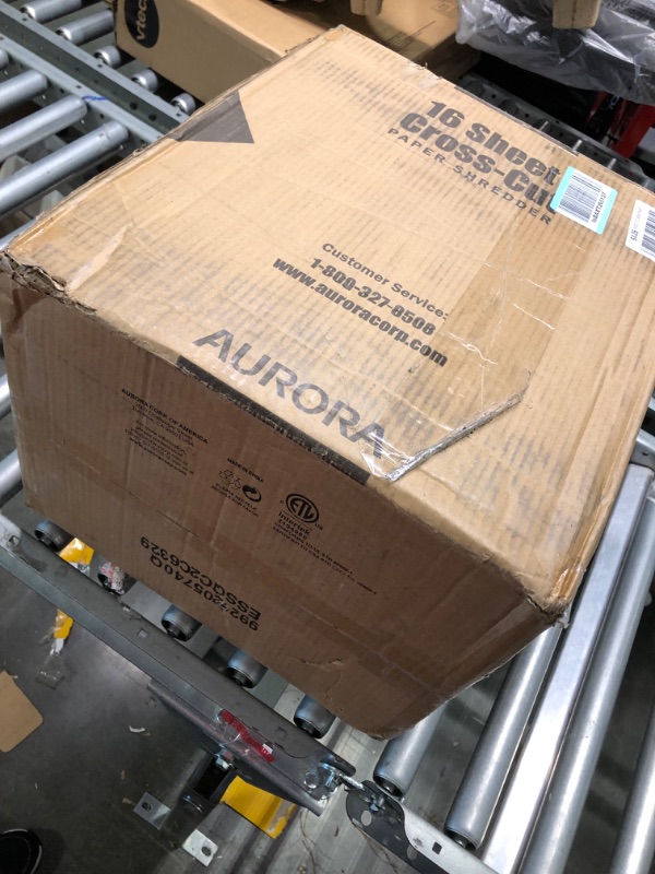 Photo 1 of Aurora Anti-Jam 16-Sheet Crosscut Paper/CD and Credit Card Shredder/ 5-Gallon pullout Basket 30 Minutes Continuous Run Time 16-Sheet CrossCut Shredder