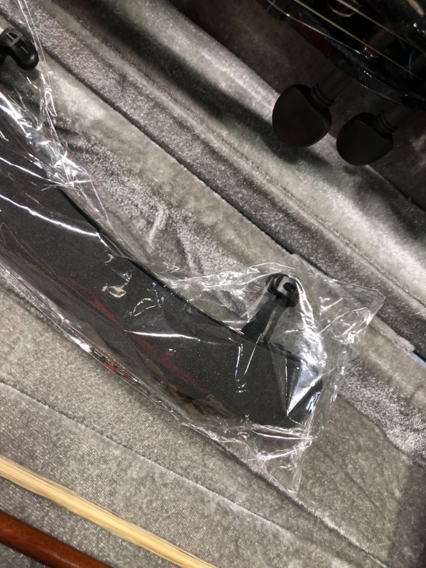 Photo 1 of Asmuse 4/4 Violin Set Solid Wood with Rosin Tuner Shoulder Rest Wipe Bow Instruction Manual?Red?